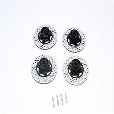 GPM For Traxxas 1/16 Mini E-Revo Upgrade Parts Aluminum Brake Disk Hex Adaptors - 4 Pcs Set Black