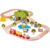 Bigjigs Rail, Farm Animals Wooden Train Set, 44 Piece Train Set, Wooden Track, Engine and Carriages, Farm Toys, for 3 Year Olds view 2