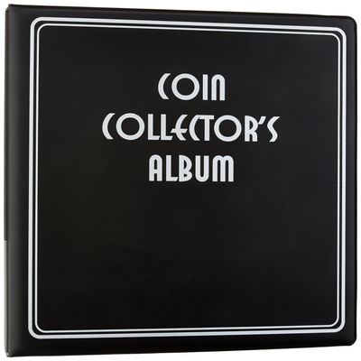 BCW 3-Inch Coin Collectors Album  Black | Heavy-Duty Coin Binder for Collectors | Holds Up to 90 Pages | Durable Coin Collection Book Holder