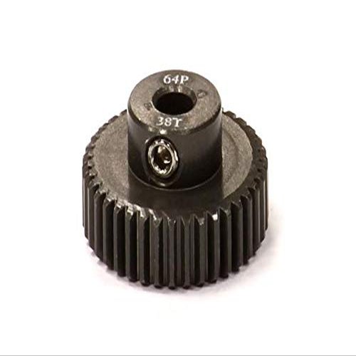 Integy Billet Machined Hard Anodized Aluminum 64 Pitch Pinion 38 Teeth for 0.125 Shaft