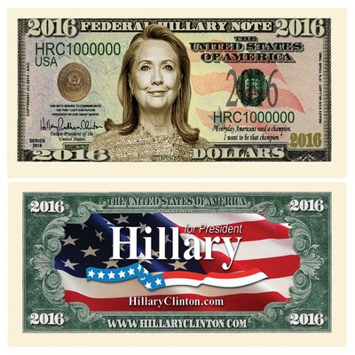 10-Pack Hillary Clinton 2016 Commemorative Bills