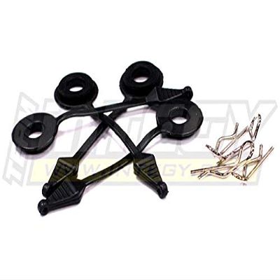 Integy Secured Body Clip (4) with Top Protection Cushion for 1/8 Scale