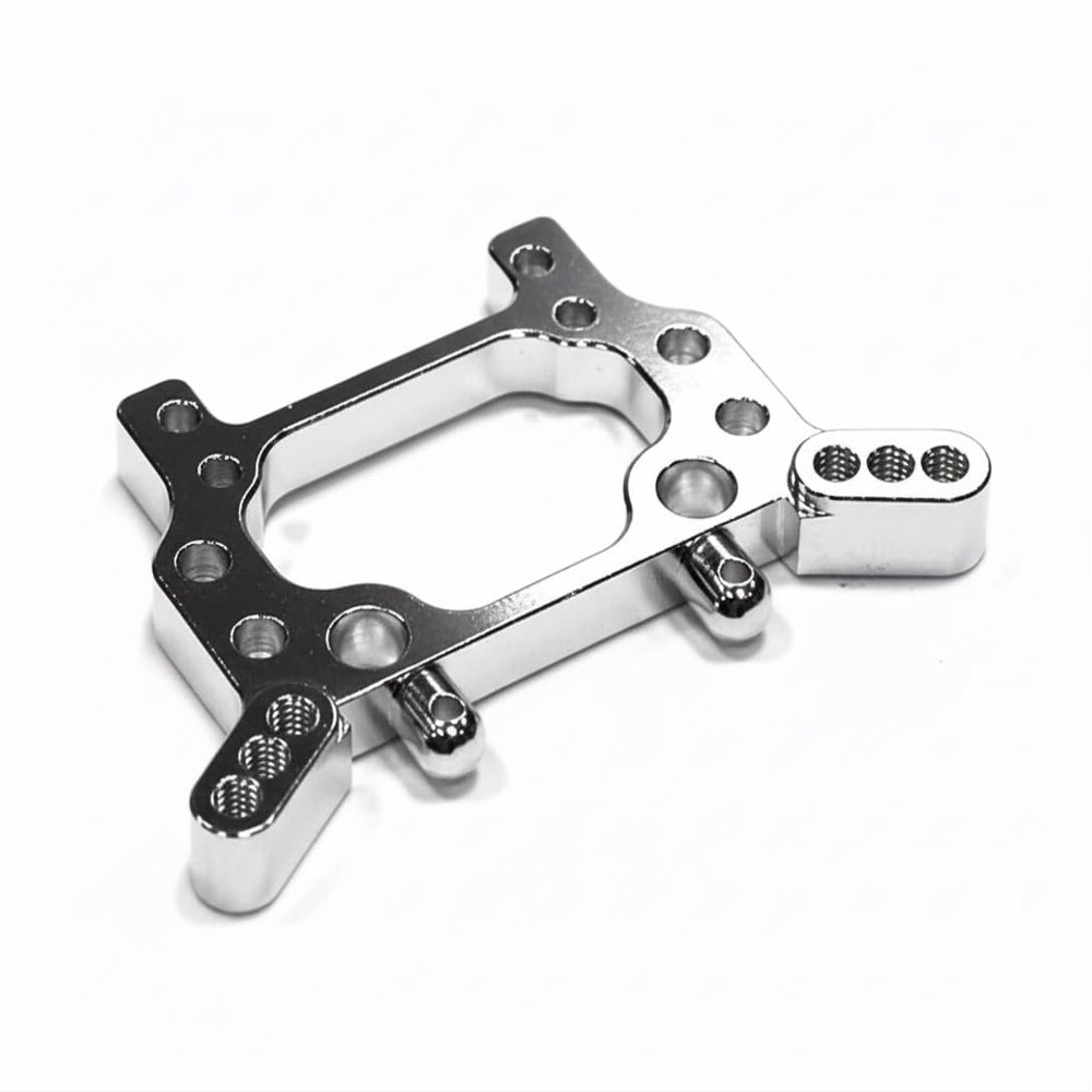 Integy Machined Alloy Rear Shock Tower for Team Associated 1/18 RC18T Truck - Silver