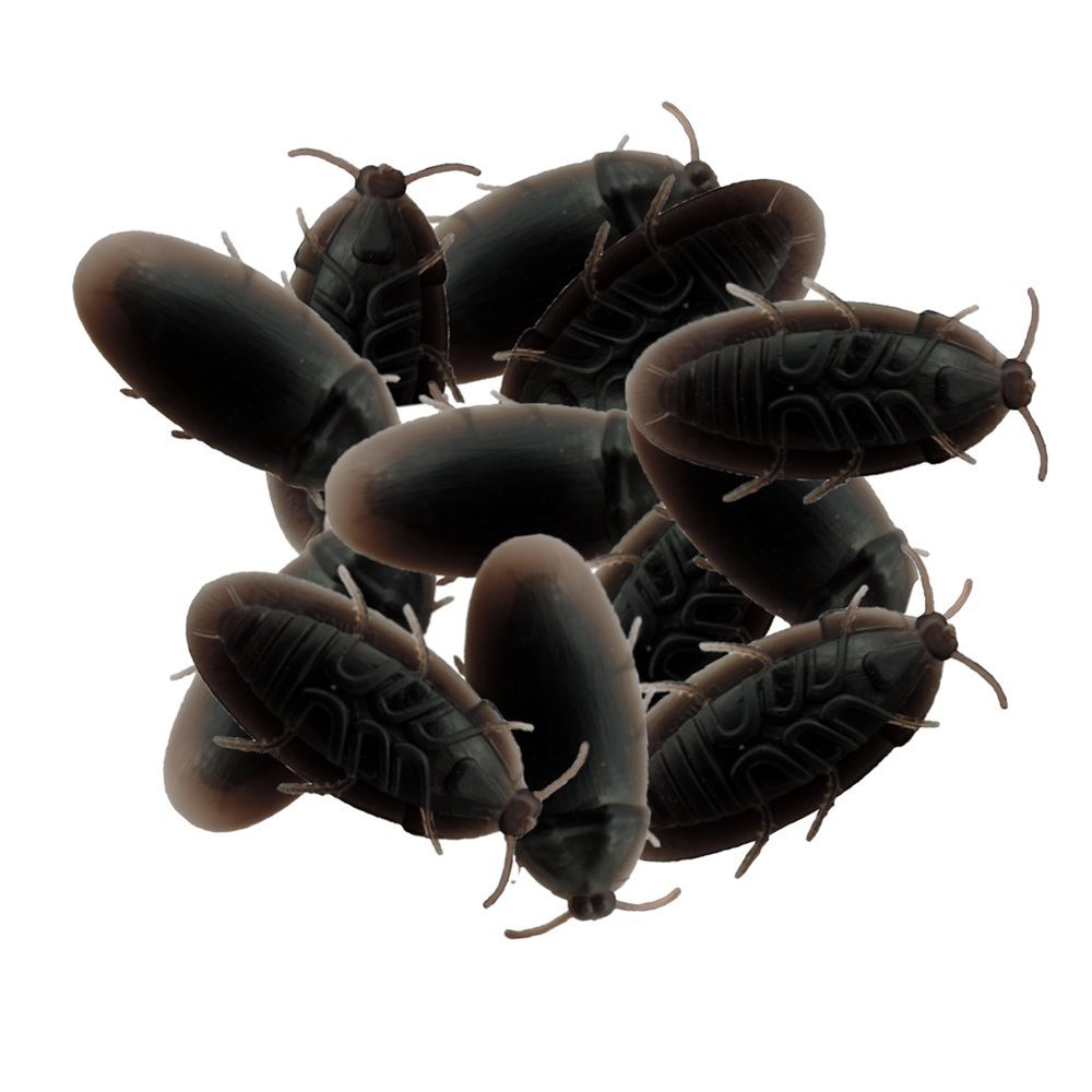 12 Pack Creepy Crawly Rubber Cockroaches