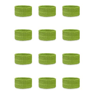 Couver Kids Children 1 Inch - Lime Green Cotton Terry Cloth Wristband for School, Church, YMCA Activities or evens(6 Pairs)