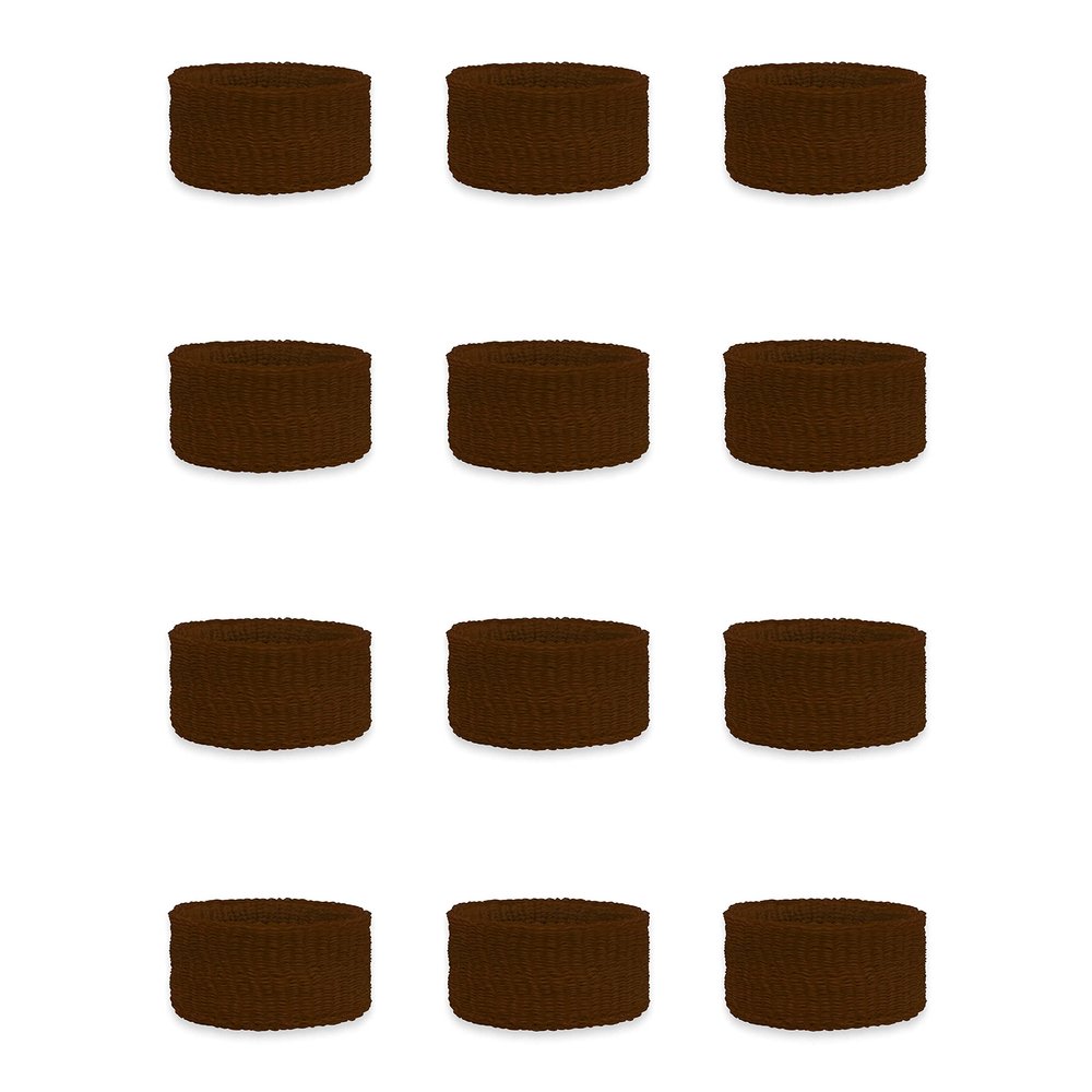 Couver Kids Children 1 Inch - Dark Brown Cotton Terry Cloth Wristband for School, Church, YMCA Activities or evens(6 Pairs)