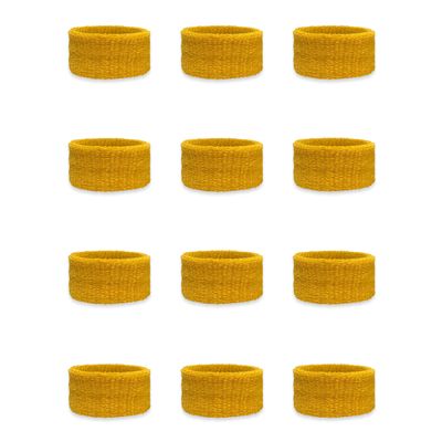 Couver Kids Children 1 Inch - Golden Yellow Cotton Terry Cloth Wristband for School, Church, YMCA Activities or evens(6 Pairs)