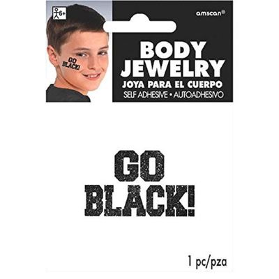 Amscan Go Glitter Body Jewelry, Party Accessory, Black