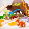 Bigjigs Rail Wooden Dinosaur Prehistoric Railway Play Set view 2