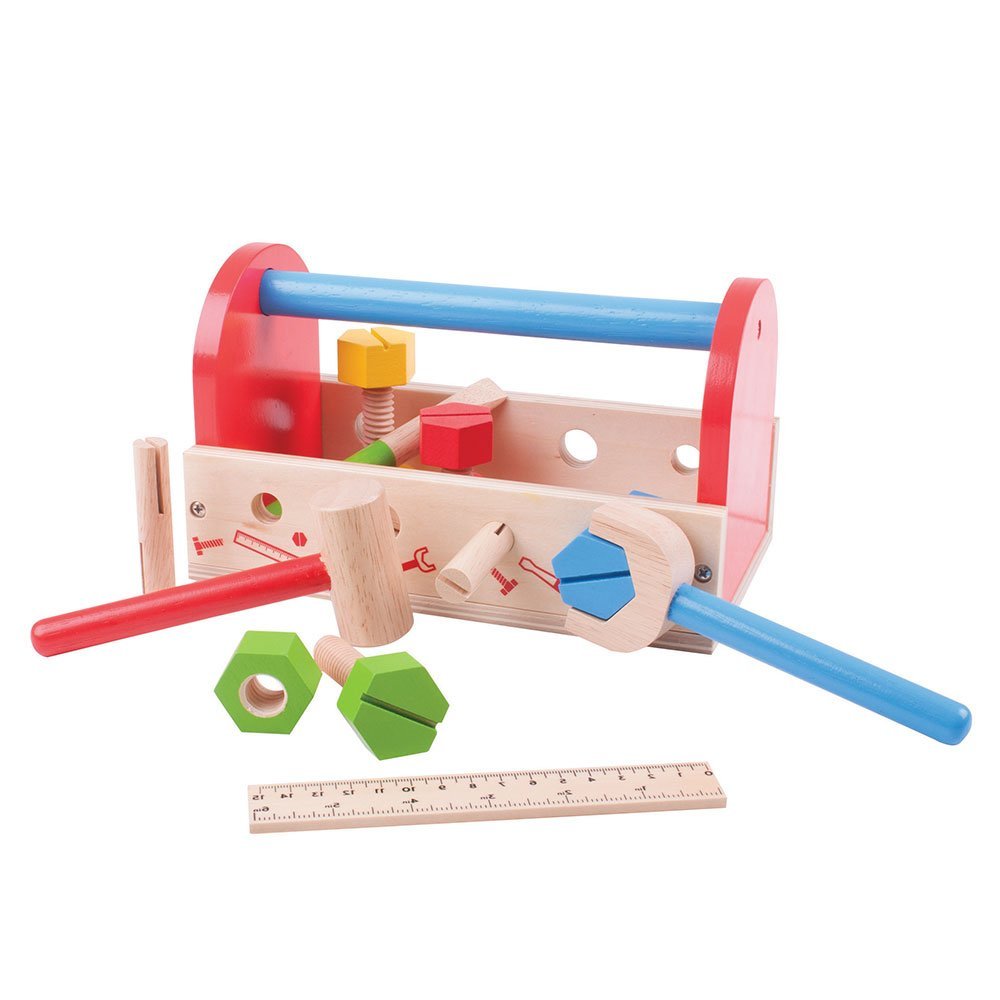 Bigjigs Toys My Wooden Tool Box with Tools