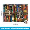 Buffalo Games - Frederick the Literate - 750 Piece Cat Jigsaw Puzzle for Adults  Charles Wysocki Artwork with Poster  Challenging Adult Jigsaw Puzzles view 4