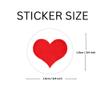 250 Small Red Heart Stickers - Valentine's Day - Valentines Stickers & Decorations view 4