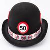 Traffic Sign 50th Black Bowler Hat view 1