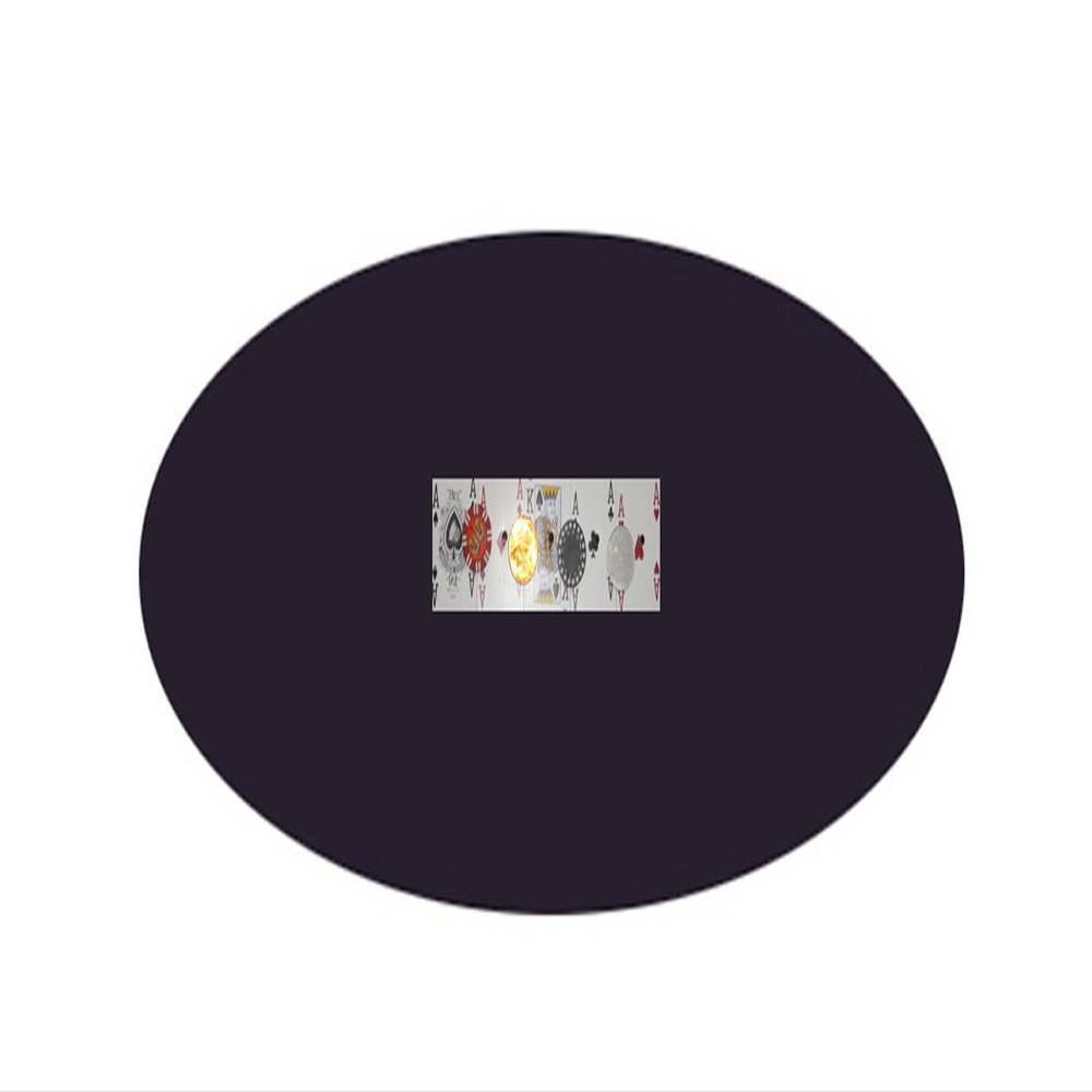 Poker Table Top - Premium Velvet Table Cover - Felt Poker Tablecloth Upgrade for 36, 48. Or 60 Inch Round Tables (Black, 36 inch Round)