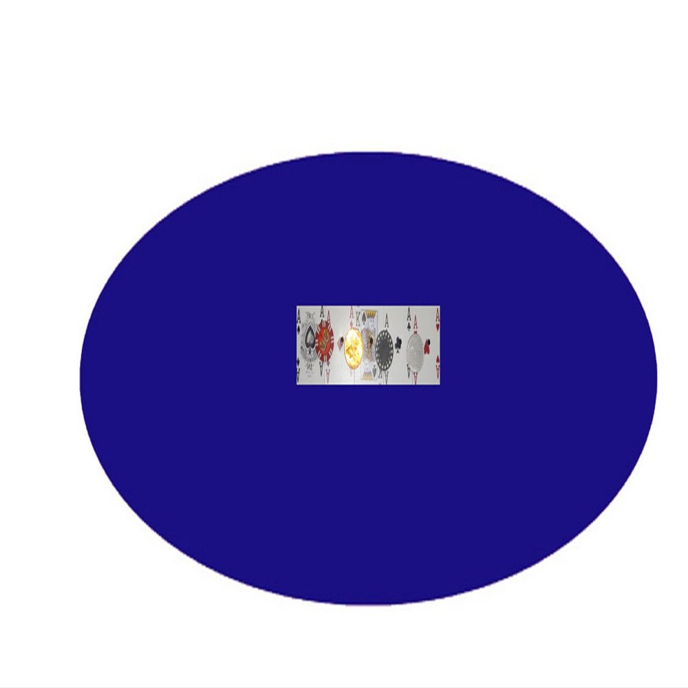 Poker Table Top - Premium Velvet Table Cover - Felt Poker Tablecloth Upgrade for 36, 48. Or 60 Inch Round Tables (Blue, 36 inch Round)