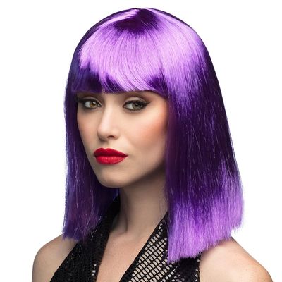 Gnrique Pe735/Violet Fluorescent Purple Dance Wig One Size