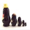 BuyRussianGifts Penguin Russian Nesting Dolls 5 Piece Hand Painted Set 3" Tall view 3