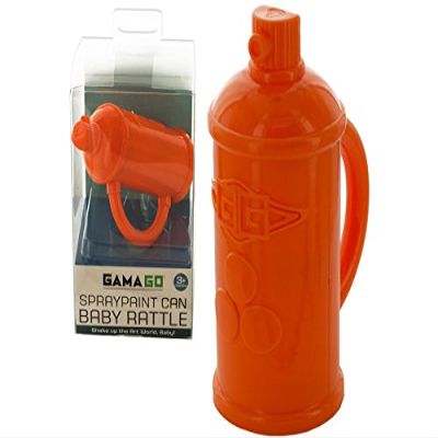 Bulk Buys Spraypaint Can Baby Rattle -144-Pack