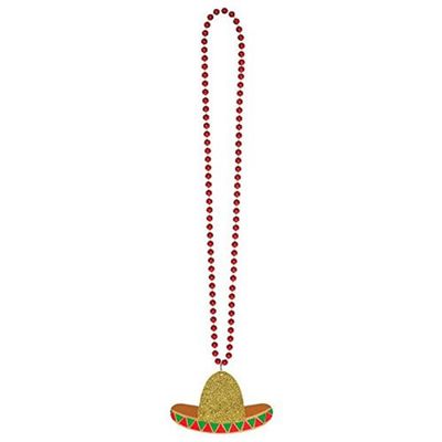 Amscan Cinco Sombrero Necklace Party Accessory, 36", Multi Color