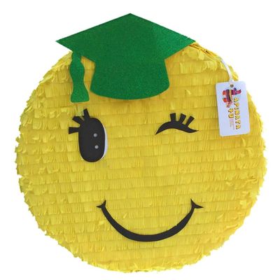 Graduation Pinata Green Cap 16" Congrats Grad
