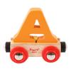 Bigjigs Rail Rail Name Letter A (Orange) - Other Major Wooden Rail Brands are Compatible view 1