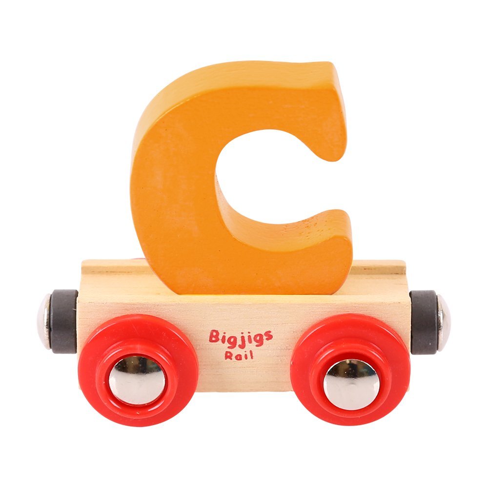 Bigjigs Rail Rail Name Letter C (Orange)