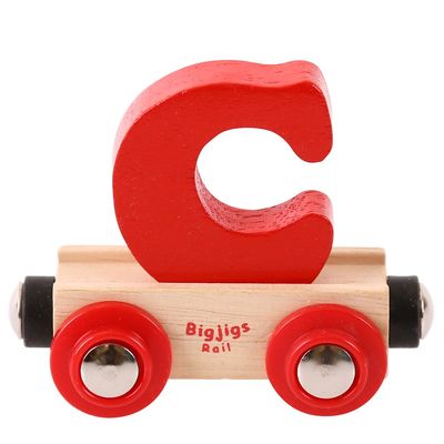 Bigjigs Rail Rail Name Letter C (Red)