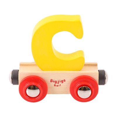 Bigjigs Rail Rail Name Letter C (Yellow)