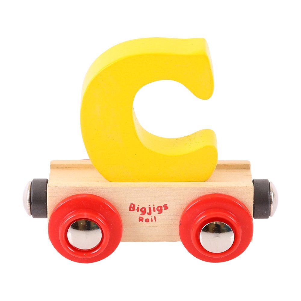 Bigjigs Rail Rail Name Letter C (Yellow)