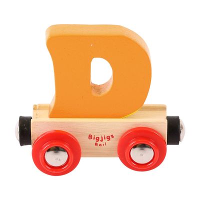 Bigjigs Rail Rail Name Letter D (Orange)