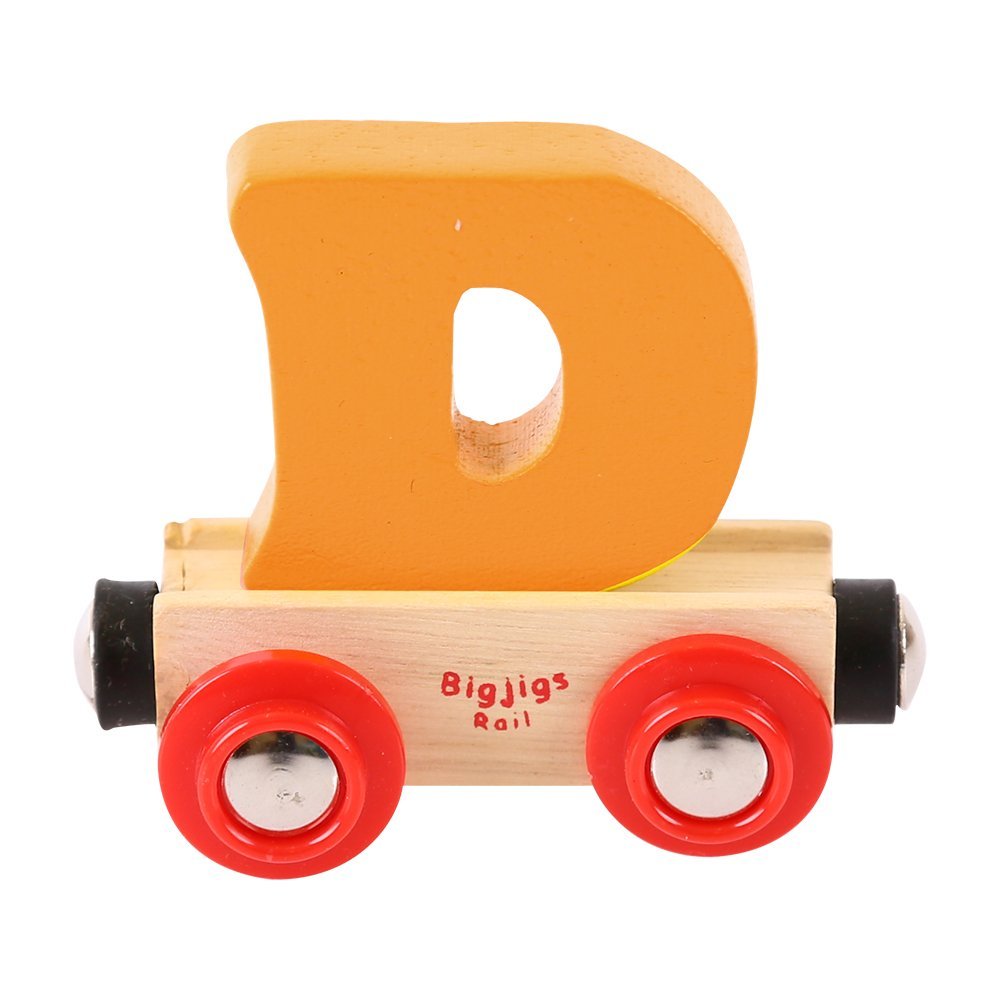 Bigjigs Rail Rail Name Letter D (Orange)