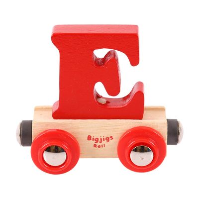 Bigjigs Rail Rail Name Letter E (Red)