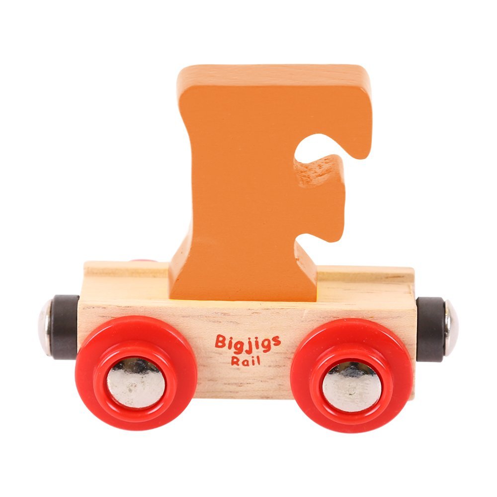 Bigjigs Rail Rail Name Letter F (Orange)