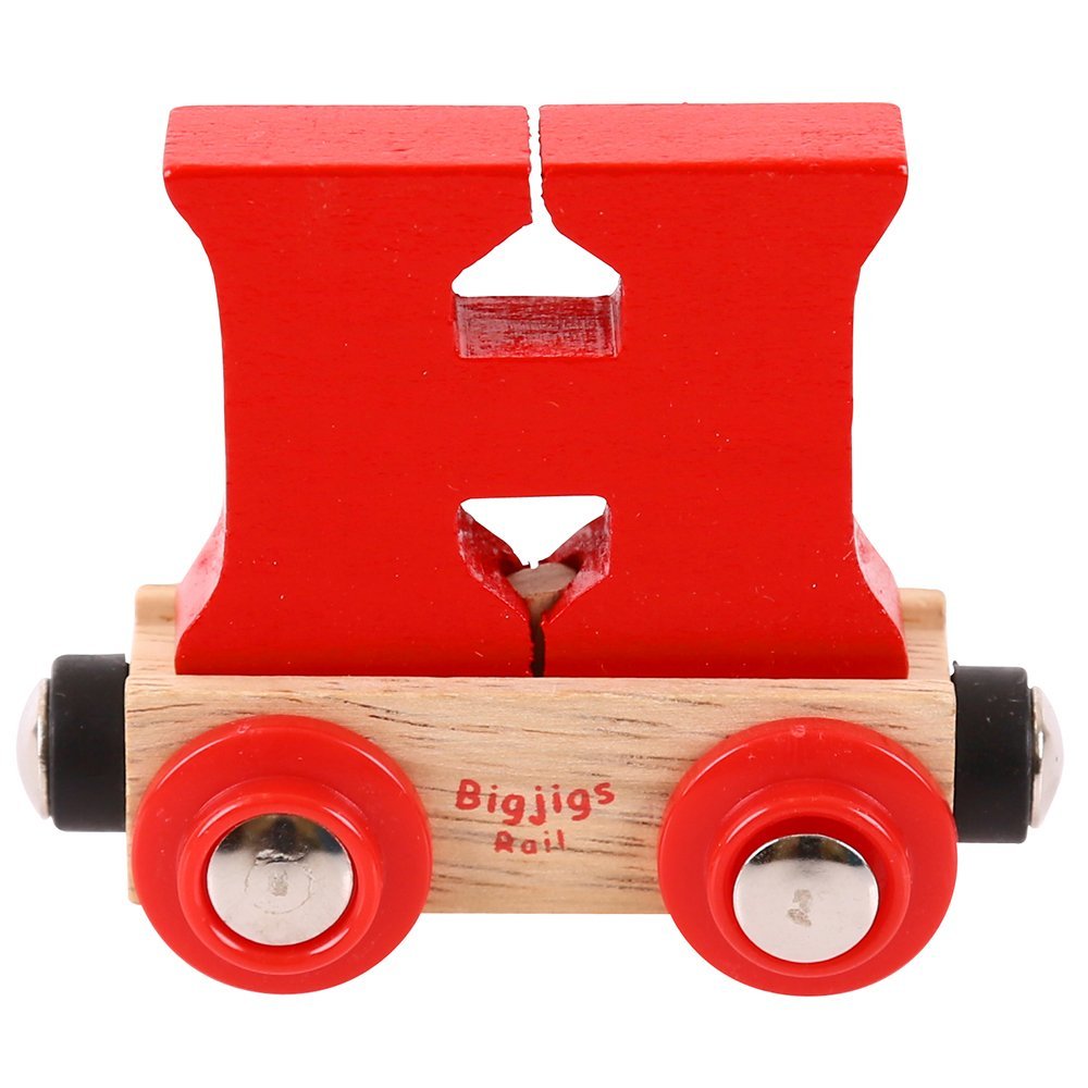 Bigjigs Rail Rail Name Letter H (Red)