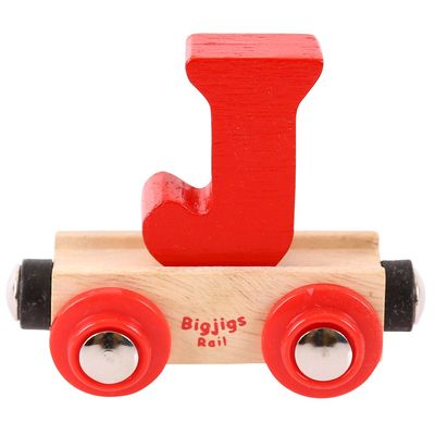 Bigjigs Rail Rail Name Letter J (Red)