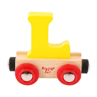 Bigjigs Rail Rail Name Letter L (Yellow)