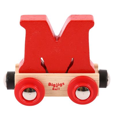 Bigjigs Rail Rail Name Letter M (Red)