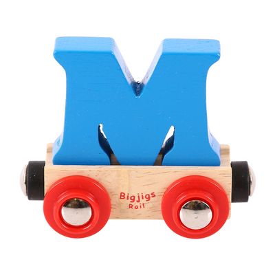 Bigjigs Rail Rail Name Letter M (Blue)