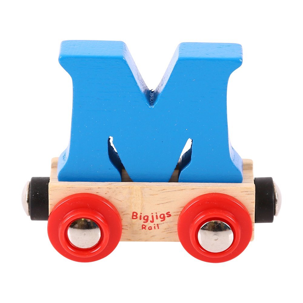 Bigjigs Rail Rail Name Letter M (Blue)