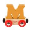 Bigjigs Rail Rail Name Letter M (Orange) - Other Major Wooden Rail Brands are Compatible view 1