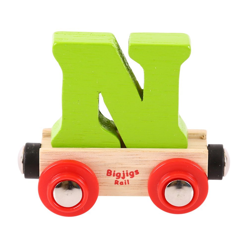 Bigjigs Rail Rail Name Letter N (Green)