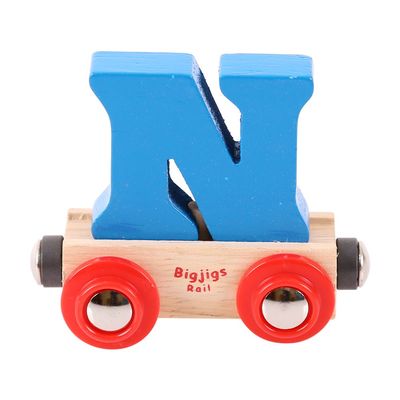 Bigjigs Rail Rail Name Letter N (Blue)