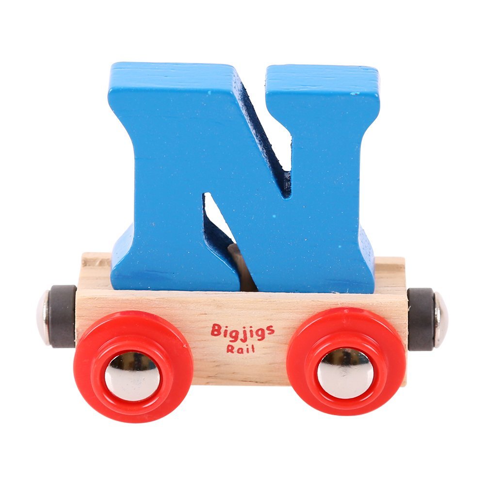 Bigjigs Rail Rail Name Letter N (Blue)