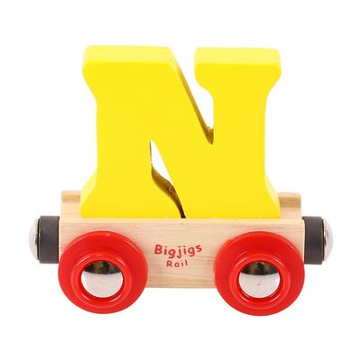 Bigjigs Rail Rail Name Letter N (Yellow)