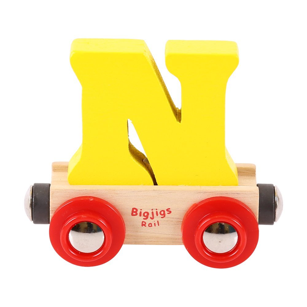 Bigjigs Rail Rail Name Letter N (Yellow)