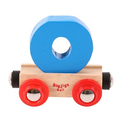 Bigjigs Rail Rail Name Letter O (Blue)