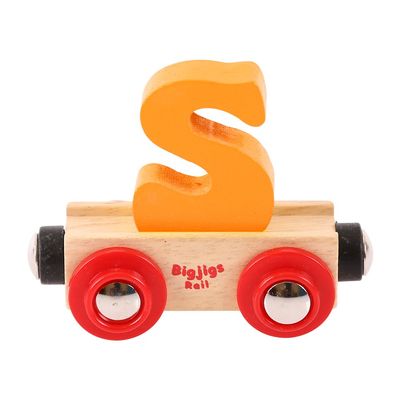 Bigjigs Rail Rail Name Letter S (Orange)