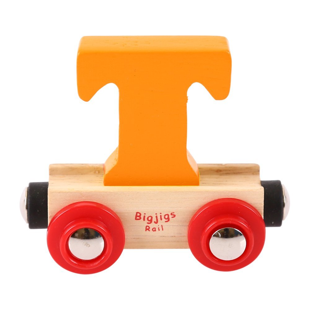 Bigjigs Rail Rail Name Letter T (Orange)