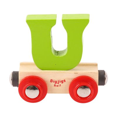 Bigjigs Rail Rail Name Letter U (Green)