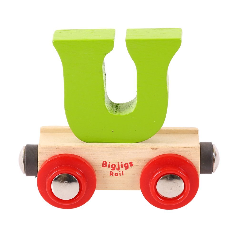 Bigjigs Rail Rail Name Letter U (Green)